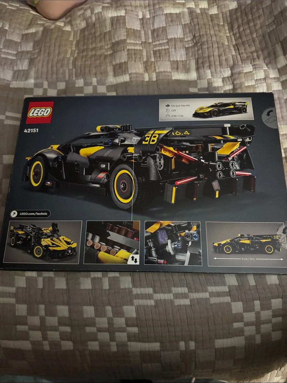 Lego Technic Bugatti Bolide Race Model - Yellow, Black